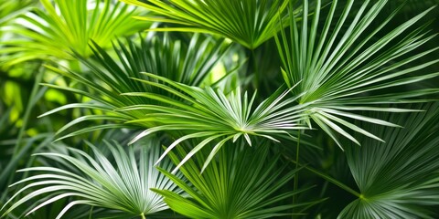 A square picture of palm leaves.  There's empty space to add text.