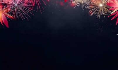 Colorful Fireworks Display Against a Dark Background Perfect for New Year Celebrations, Festivals, or Special Events with Vibrant and Eye-Catching Visuals