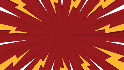 colorful comic book abstract background sunburst rays halftone retro sale banner