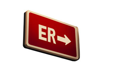 Fototapeta premium ER icon Isolated on Transparent PNG. Hospital Sign Icon.