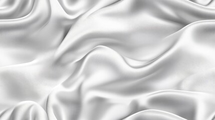 Fototapeta premium white silk fabric with wrinkle curves, seamless pattern background