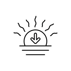 Sunset vector icon