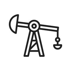 Obraz premium Pumpjack Icon vector image. Suitable for use on web apps, mobile apps, and print media.