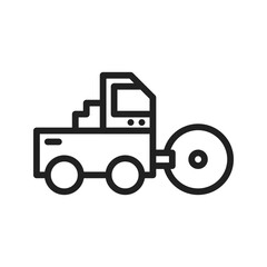 Bulldozer Icon vector image. Suitable for use on web apps, mobile apps, and print media.