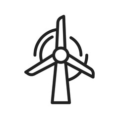 Obraz premium Windmill Icon vector image. Suitable for use on web apps, mobile apps, and print media.