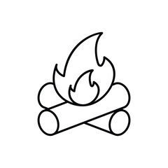 Campfire vector icon