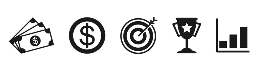 business goal, business target icon
