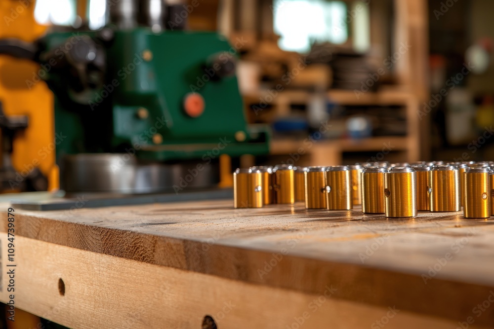 Poster neatly arranged maintenance tools on a workbench highlighting a collection of 6x socket accessories 