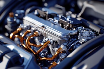Detailed View of Engine Components During Maintenance Process on Clean Vehicle Parts for Automotive Enthusiasts and Professionals