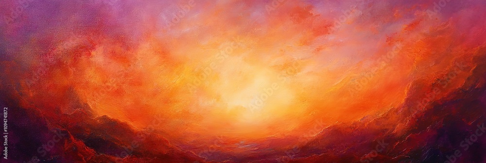 Aufkleber breathtaking sunset sky ablaze with vibrant oranges pinks and purples wispy clouds add depth and tex