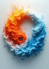 Fototapeta premium fire in water