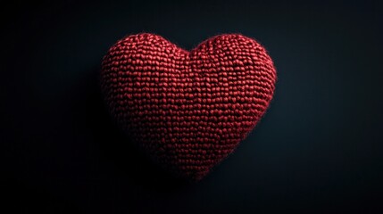 Fototapeta premium Heart design on black background offering elegant visual contrast