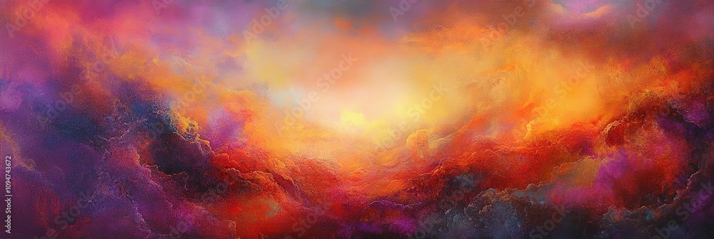 Aufkleber breathtaking sunset sky ablaze with vibrant oranges pinks and purples wispy clouds add depth and tex