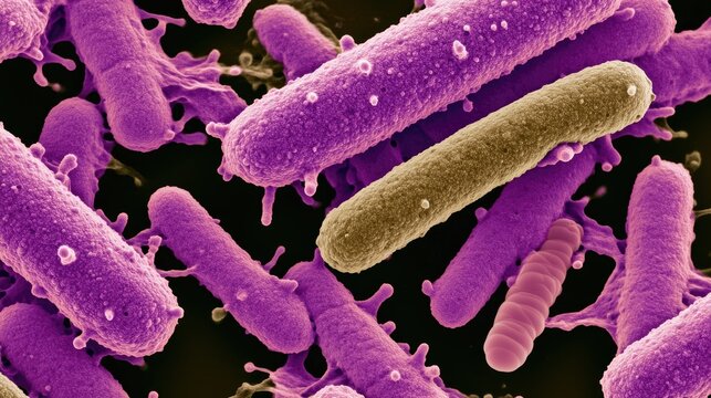 Detailed view of Clostridium Difficile bacteria under a microscope, showcasing the pathogen responsible for gastrointestinal infections
