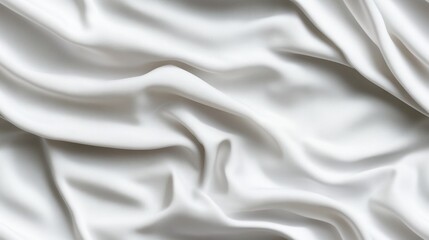 Obraz premium white silk or satin fabric with wrinkle curves, seamless pattern background