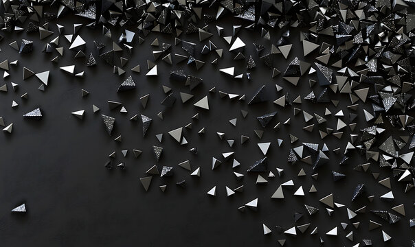 A stylish geometric background with tiny black triangles arranged in a hexagonal pattern, set against a smooth gray surface for a modern touch
