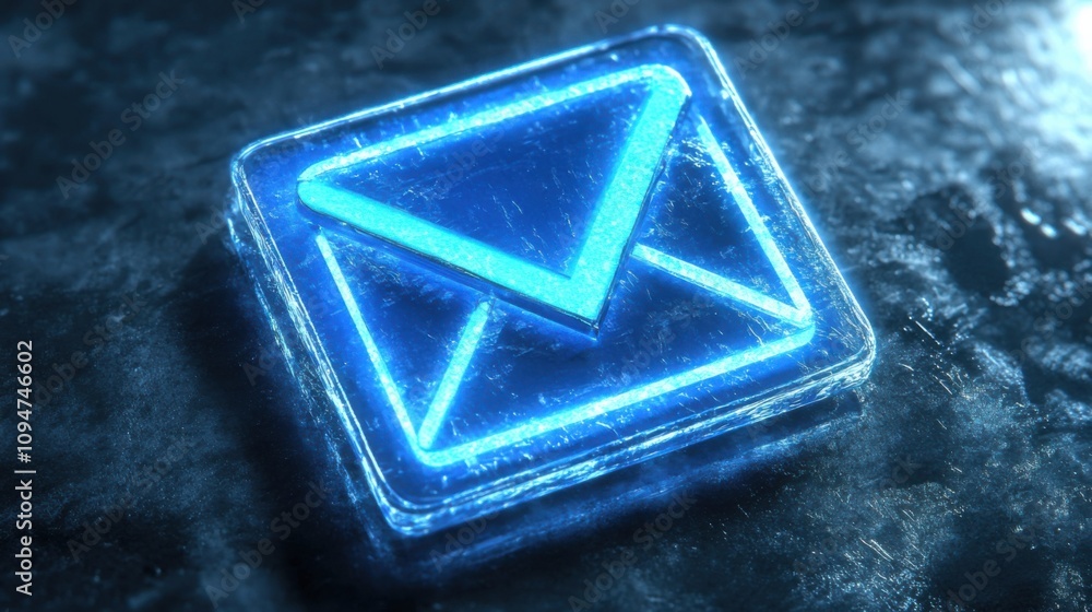 Poster envelope icon with blue checkmark indicating task completion
