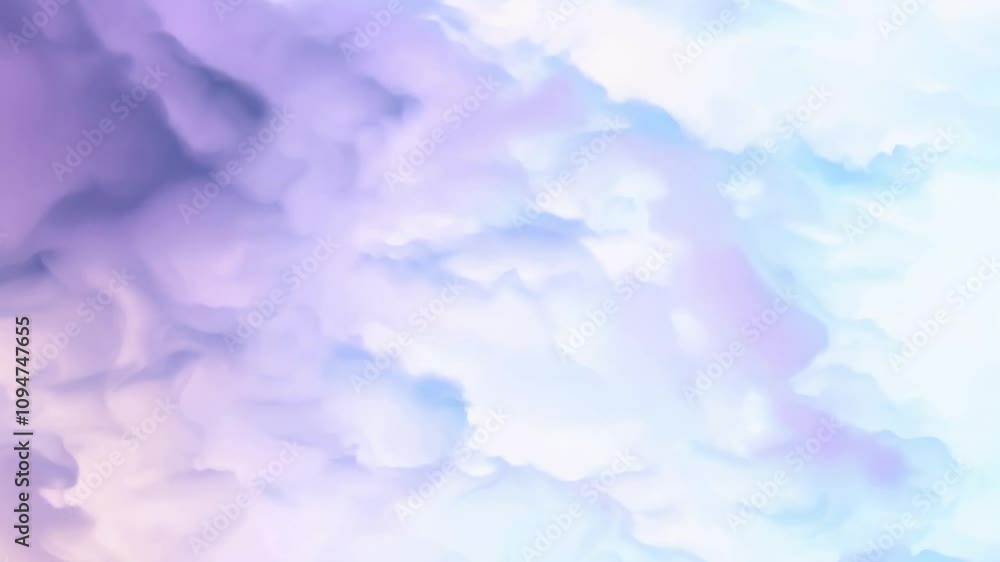 Poster camera tilts up to capture soft, muted colors that blend seamlessly, creating a gentle, tranquil atm