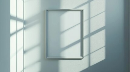 Artistic office room wall with clean white interior urban setting