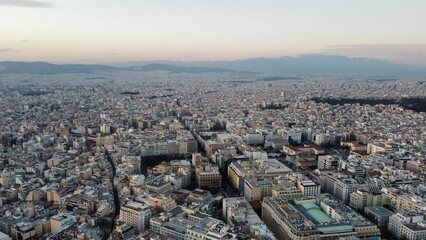 Naklejka premium The city view of Athens, Greece
