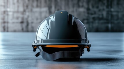 Simple construction helmet mockup displayed front-facing with a clean industrial aesthetic
