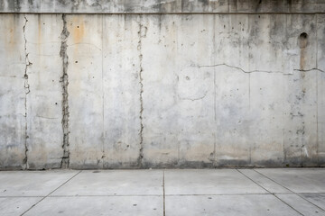 Fototapeta premium minimalist yet raw concrete wall with visible stains and cracks, creating industrial aesthetic. texture and imperfections add character to space