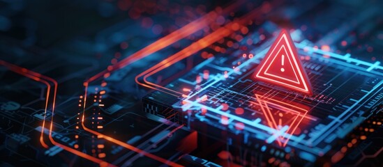Computer hacked, System error. Malware concept