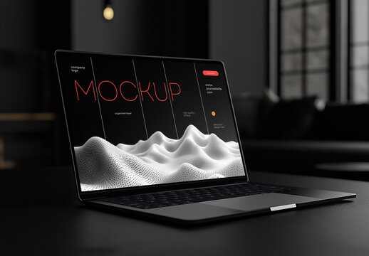 Laptop Screen Mockup Generated with AI