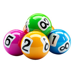 Magnificent christmas bingo game isolated on transparent background
