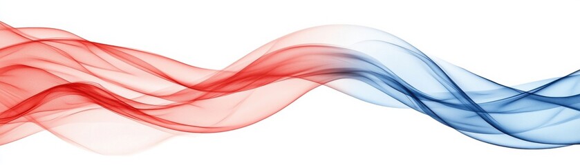 Abstract wave design featuring flowing red and blue colors, symbolizing movement, harmony, and dynamic energy.