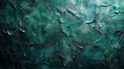 Rich teal textures characterized by abstract artistic lines and a crackled, distressed appearance indicative of a weathered surface, adding visual intrigue.