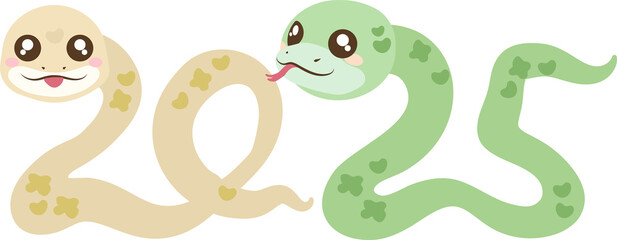 Obraz premium 2025 Year of the snake logo