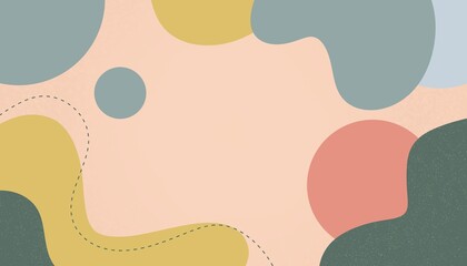 Aesthetic blob shape background with pastel colors 