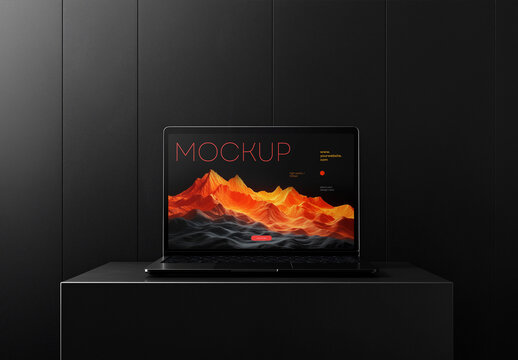 Laptop Screen Mockup Generated with AI