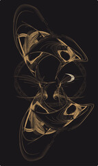 Tarot cards - back design. Moon. Tarot background