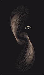 Tarot cards - back design. Vulcan. Tarot background