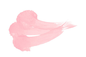 Pink brush strokes on transparent background and hand-painted watercolor texture.
