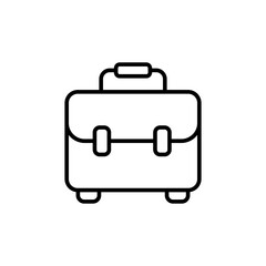 Office bag outline icons, minimalist vector illustration ,simple transparent graphic element .Isolated on white background