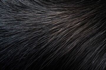 Fototapeta premium Close-up of dark textured fur