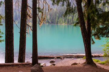Turquoise lake in the morning, Whistler