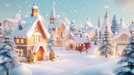 おもちゃの雪国のクリスマス