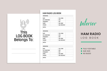 Ham Radio Logbook Kdp Interior Template