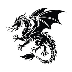 Modern Tribal Dragon Tattoo