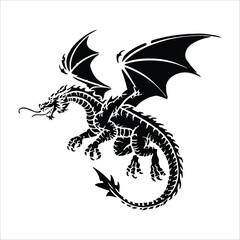 Modern Tribal Dragon Tattoo