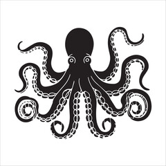 Modern Tribal Octopus Tattoo