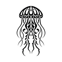 Modern Tribal Jellyfish Tattoo