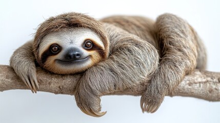 Fototapeta premium Smiling Sloth on a Branch
