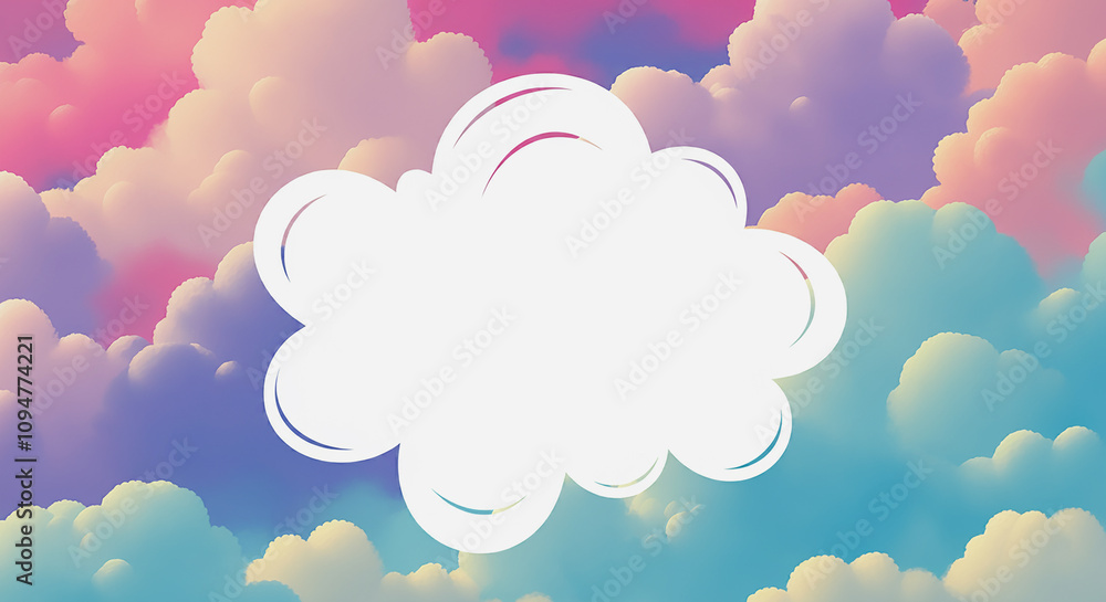 Poster smooth blue cloud pattern in the form of a abstract against a background of a cloudy sky . ideal for