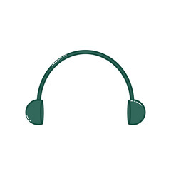 Doodle headphone for  music illustration that can be used for sticker, book, scrapbook, icon, decorative, e.t.c with aesthetic green colorful color