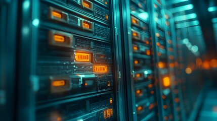 Naklejka premium file storage closeup